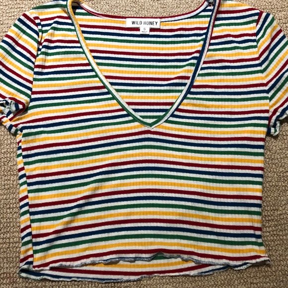 Wild Honey rainbow crop top - Picture 1 of 2